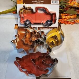 Metal Fall Harvest Autumn Baking Cookie Cutters set of 11